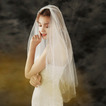 Απλό γαμήλιο πέπλο νύφη γαμήλια κόμμωση φωτογραφία στούντιο φωτογραφία πέπλο διπλής τάξης μαργαριτάρι πέπλο