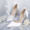 Παπούτσια γαμήλια παπούτσια με δαντέλα λευκό