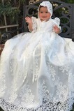 Κοντομάνικο Τονισμένα τόξο Φυσικό Τούλι Πριγκίπισσα Φόρεμα Βάπτισης