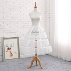 Μεσοφόρι με λευκή δαντέλα, κάτω φούστα με ρυθμιζόμενο μήκος, φόρεμα για πάρτι Cosplay, μεσοφόρι Lolita