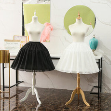 Νυφικό κοντό Crinoline, Κοντό εσώρουχο με φόρεμα χορού Cosplay, φουσκωτή φούστα, σιφόν κοριτσιού Lolita Petticoat 55cm