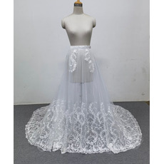 Αφαιρούμενη Φούστα για Φορέματα Νυφική Φούστα Δαντέλα Γαμήλια Αποσπώμενο Τρένο