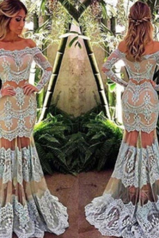 Μπάλα φορέματα Σέξι Κοντομάνικο Μακρύ Φερμουάρ επάνω Έτος 2019 Φυσικό