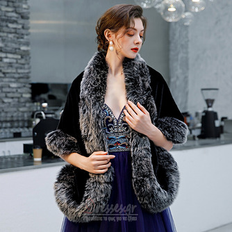 Χειμώνας νυφικό σάλι απομίμηση γούνα ζεστό σάλι νυφικό παλτό - Σελίδα 3