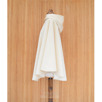 Παλτό από μαλλί από κασμίρ από ελεφαντόδοντο, λευκό γαμήλιο μανδύα, λευκό γαμήλιο μανδύα με κουκούλα - Σελίδα 3