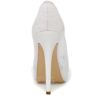 Lace παπούτσια γάμου λευκό παπούτσια πλατφορμών παπούτσια δερμάτινα παπούτσια - Σελίδα 4