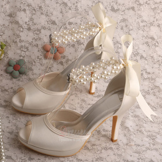 Νυφικά παπούτσια γάμου στιλέτο ανοιχτό toe σανδάλια γάμου παπούτσια παράνυμφων μεγάλου μεγέθους - Σελίδα 2