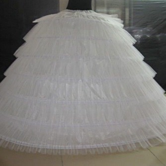 Ταφτάς πολυεστέρα Ελαστική μέση Πλήρες φόρεμα Μεσοφόρι γάμου - Σελίδα 1