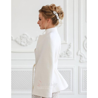 Γαμήλιο παλτό, νυφικό σακάκι, νυφικό παλτό, σακάκι γάμου, κάλυψη γάμου, λευκό παλτό, χειμερινό σακάκι ελεφαντόδοντου, πόντσο - Σελίδα 5