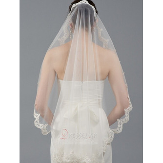 Δαντέλα νυφικό πέπλο μονό στρώμα δαντέλα γαμήλιο πέπλο κοντό φθηνό πέπλο - Σελίδα 3