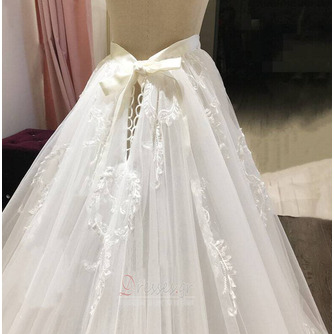 Αποσπώμενη φούστα γάμου για φορέματα Νυφική φούστα δαντέλα Απλικέ Αποσπώμενη φούστα τρένου προσαρμοσμένου μεγέθους - Σελίδα 5