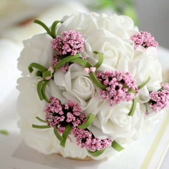 Το μπουκέτο λουλουδιών προσομοίωσης νύφη παράνυμφος γαμήλια ανθοδέσμη στο χέρι - Σελίδα 1