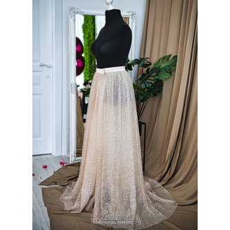 Αποσπώμενη νυφική φούστα Γυαλιστερή φούστα Φούστα με επικάλυψη Νυφικό τρενάκι Αποσπώμενη φούστα Τούλι - Σελίδα 2