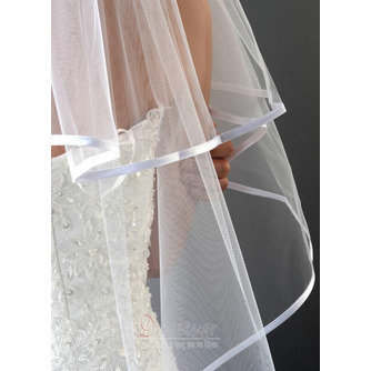 Λευκό σατέν δίπλα στο γάμο πέδιλο σύντομο σύντομο πέπλο - Σελίδα 4