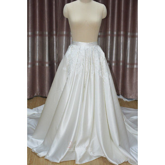 Σατέν απλικέ φούστα Νυφικό αφαιρούμενη φούστα Αποσπώμενο τρένο αξεσουάρ γάμου προσαρμοσμένο μέγεθος - Σελίδα 1