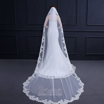 Μακρύ φόρεμα δαντέλα κεντημένο πίσω ουρά πέπλο γάμου 3M - Σελίδα 1
