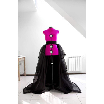 Αποσπώμενη φούστα Φούστα Organza Μαύρο φόρεμα μπάλας Φούστα με στρώσεις Επίσημη φούστα Νυφική φούστα προσαρμοσμένου μεγέθους - Σελίδα 3