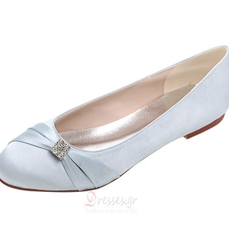 Flat παπούτσια γαμήλια παπούτσια σατέν γάμου συν επίπεδα παπούτσια μεγέθους - Σελίδα 5