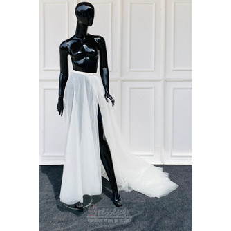 Αποσπώμενη νυφική φούστα Μακριά τούλινη φούστα με σχισμή τούλινη φούστα με τρένο - Σελίδα 5