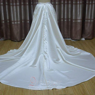 Σατέν απλικέ φούστα Νυφικό αφαιρούμενη φούστα Αποσπώμενο τρένο αξεσουάρ γάμου προσαρμοσμένο μέγεθος - Σελίδα 3