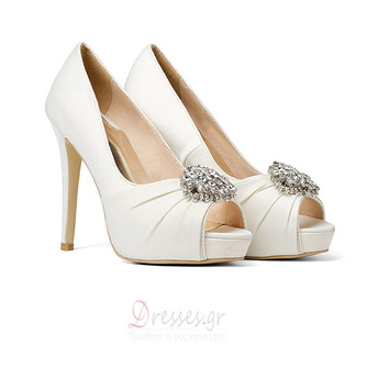 12CM Super High Heel Rhinestone Γαμήλια παπούτσια Satin Party Shoes - Σελίδα 3