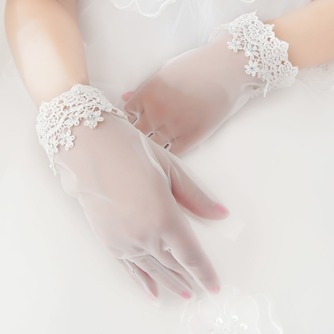 Διακόσμηση Κατάλληλη Λευκό Καλοκαίρι Δαντέλα Γάντια γάμου - Σελίδα 1