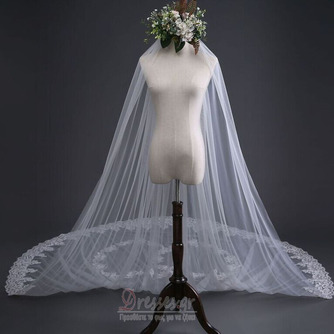 Δαντέλα γαμήλιο πέπλο νύφη με πέπλο στο πίσω μέρος 3 μέτρα αξεσουάρ γάμου χονδρικής - Σελίδα 3