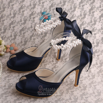 Νυφικά παπούτσια γάμου στιλέτο ανοιχτό toe σανδάλια γάμου παπούτσια παράνυμφων μεγάλου μεγέθους - Σελίδα 1