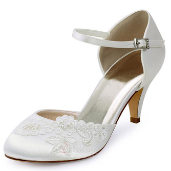 Δαντέλα κεντημένα γαμήλια παπούτσια κρασί παπούτσια τακούνι από γυαλί - Σελίδα 1