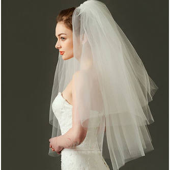 Γαμήλιο φόρεμα απλό πέπλο σκληρό καπάκι από καουτσούκ κοντό πέπλο - Σελίδα 1