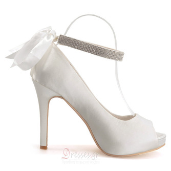 Σατέν παπούτσια γαμήλια παπούτσια γαμήλια παπούτσια παπούτσια στο στόμα ετήσια παπούτσια μόδας - Σελίδα 4