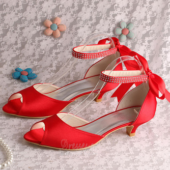 Γυναικεία παπούτσια με γαμήλια κορδέλα με κορδόνια ψαρέματα γυναικεία παπούτσια κόκκινα παπούτσια παράνυμφων - Σελίδα 5