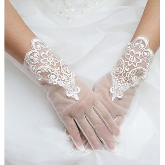 Δαντέλα σικ Άνοιξη Δαντέλα Σύντομη Διακόσμηση Γάντια γάμου - Σελίδα 1