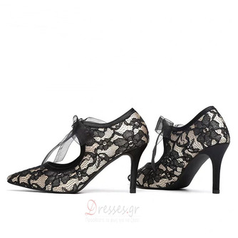 Μαύρα δαντέλα παπούτσια γάμου παπούτσια με ψηλά τακούνια με ψηλό τακούνι και παπούτσια με στρωμένα πάρτι - Σελίδα 2