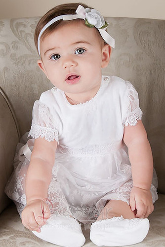 Κόσμημα Επίσημη Πριγκίπισσα Κοντομάνικο Καλοκαίρι Φόρεμα Βάπτισης - Σελίδα 2