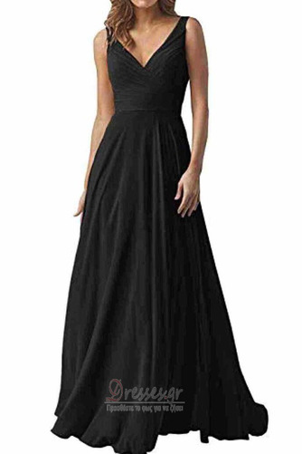 Βραδινά φορέματα Σιφόν Κομψό & Πολυτελές Αμάνικο Βαθιά v-λαιμός Έτος 2023 - Σελίδα 4