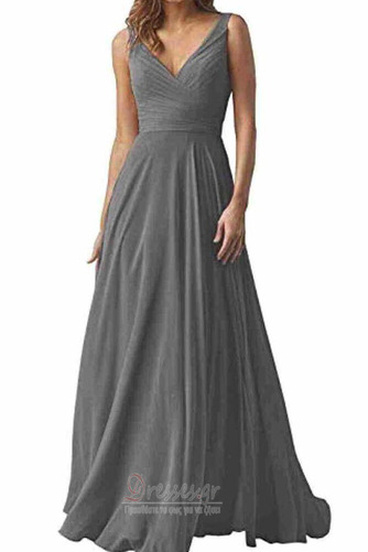Βραδινά φορέματα Σιφόν Κομψό & Πολυτελές Αμάνικο Βαθιά v-λαιμός Έτος 2023 - Σελίδα 5