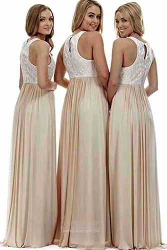 Παράνυμφος φορέματα απλός Δαντέλα Υψηλή καλύπτονται Σιφόν Μήκος πατωμάτων - Σελίδα 2