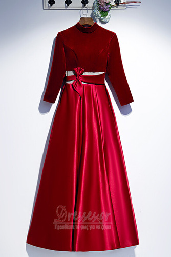 Μπάλα φορέματα Κομψό & Πολυτελές Σατέν Μακρύ Μανίκι Κοντομάνικο Μέχρι τον αστράγαλο - Σελίδα 6