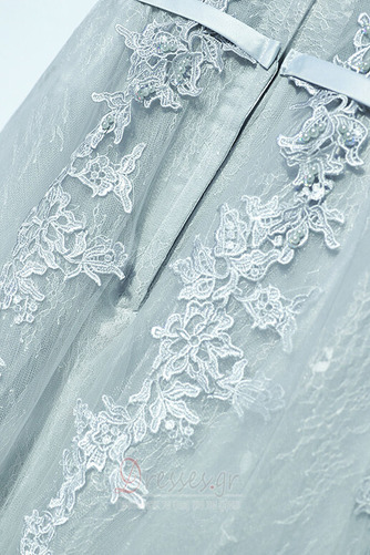 Παράνυμφος φορέματα Αμάνικο Δαντέλα επικάλυψης Μέχρι το Γόνατο Ανάποδο Τρίγωνο - Σελίδα 4