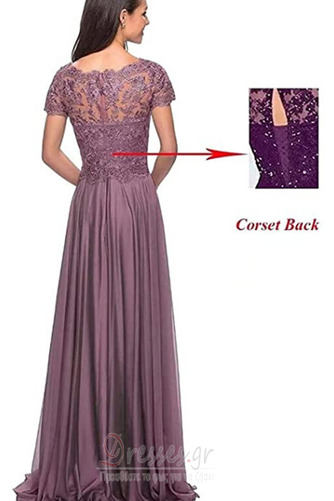 Βραδινά φορέματα Μακρύ Κοντομάνικο Φυσικό Γραμμή Α Κομψό & Πολυτελές - Σελίδα 2