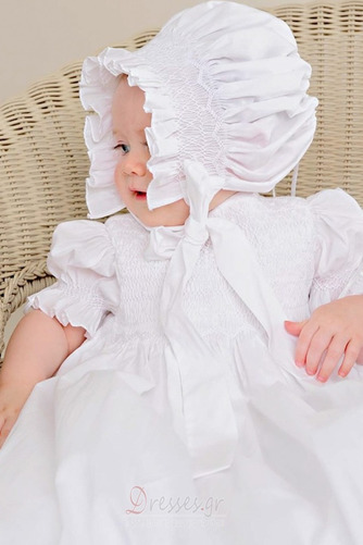 Τονισμένα τόξο Κόσμημα Φυσικό Μικρό Μισό Μανίκι Φόρεμα Βάπτισης - Σελίδα 3