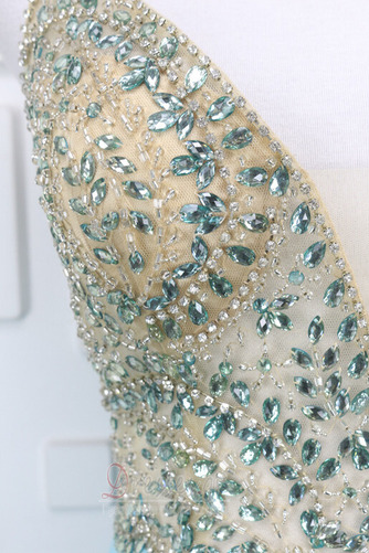 Βραδινά φορέματα Σέξι Χάντρες Κόσμημα τονισμένο μπούστο Αμάνικο Λαιμόκοψη V - Σελίδα 7