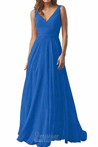 Βραδινά φορέματα Σιφόν Κομψό & Πολυτελές Αμάνικο Βαθιά v-λαιμός Έτος 2023 - Σελίδα 13