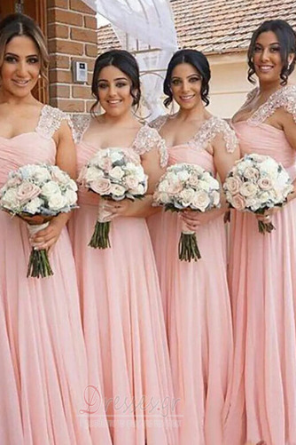 Προσαρμοσμένες μανίκια Τραίνο σκουπισμάτων Παράνυμφος φορέματα - Σελίδα 2