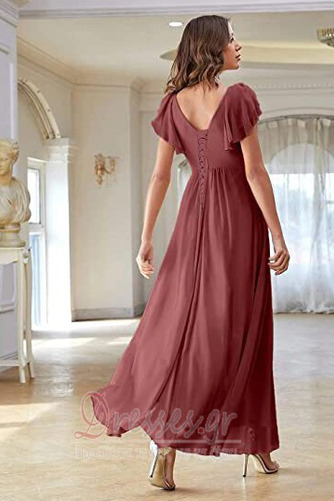 Βραδινά φορέματα Άνοιξη Έτος 2023 Φυσικό Κοντομάνικο Σιφόν Κομψό & Πολυτελές - Σελίδα 4