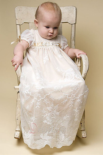 Τούλι Άνοιξη Μικρό Τονισμένα τόξο Κοντομάνικο Φόρεμα Βάπτισης - Σελίδα 2