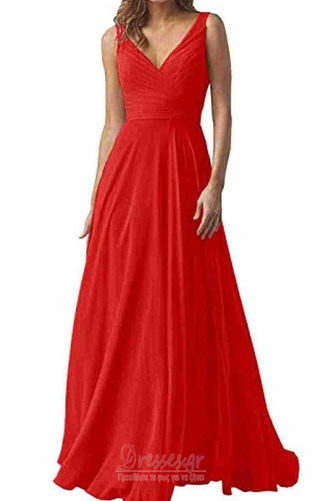 Βραδινά φορέματα Σιφόν Κομψό & Πολυτελές Αμάνικο Βαθιά v-λαιμός Έτος 2023 - Σελίδα 6