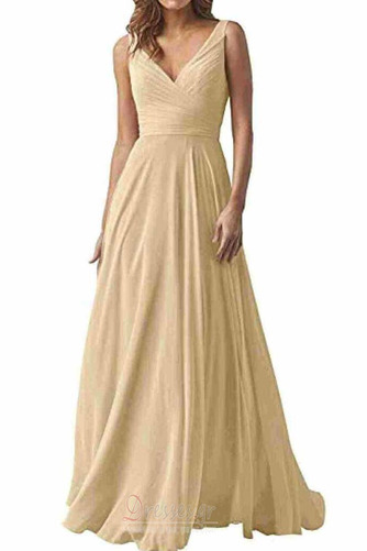 Βραδινά φορέματα Σιφόν Κομψό & Πολυτελές Αμάνικο Βαθιά v-λαιμός Έτος 2023 - Σελίδα 11