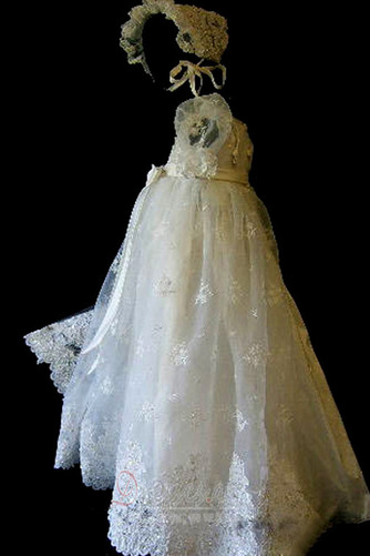 Επίσημη Υψηλή καλύπτονται Δαντέλα Τονισμένα τόξο Φόρεμα Βάπτισης - Σελίδα 2